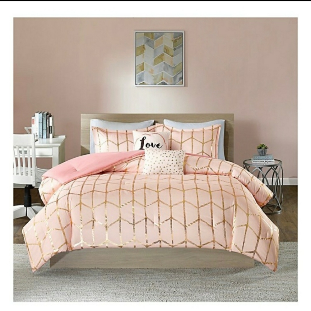 CHEZMOI METALLIC DUVET COVER SET